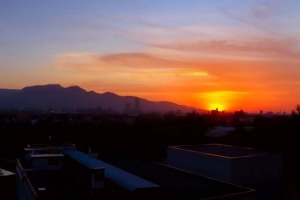 北の大地に沈む夕日 北の大地に沈む夕日